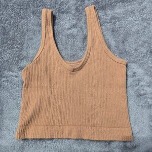 Urban Outfitters - Out From Under - Drew Ribbed Tank  in rust brown - size small